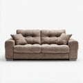 Brązowa sofa dwuosobowa z poliestru 200 x 90 x 88 cm