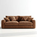 Sofa 3-osobowa brązowa, sztruksowa, 220 × 95 × 85 cm