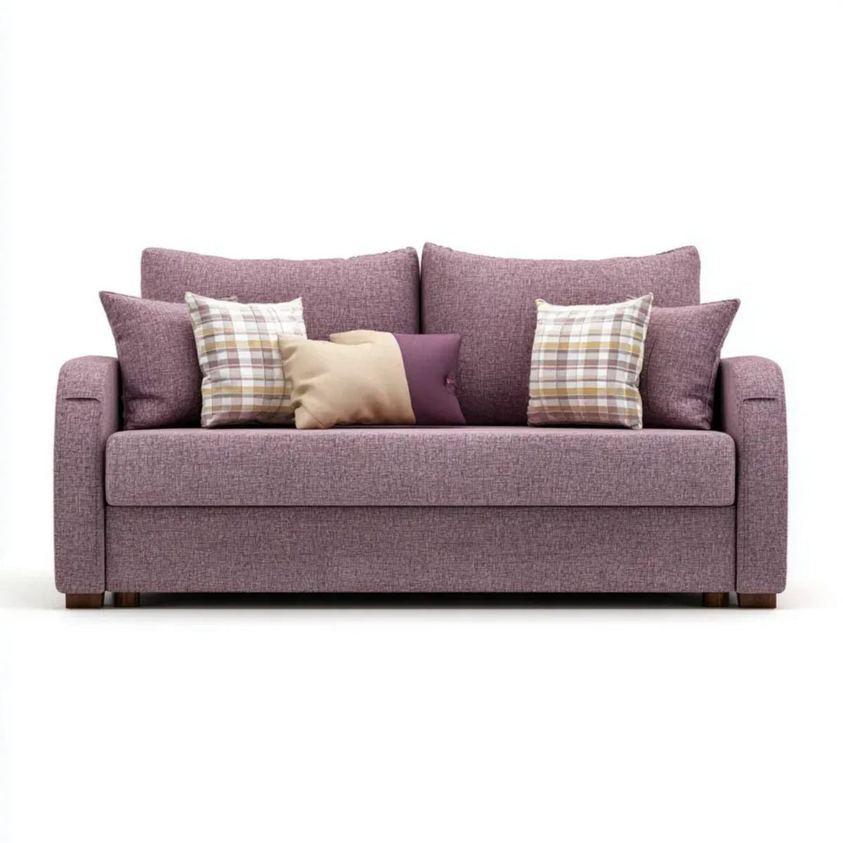 Trzyosobowa sofa fioletowa z tapicerką poliestrową 220 × 90 × 88 cm