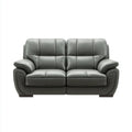 Dwuosobowa sofa skórzana szara 170 × 92 × 98 cm