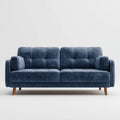 Sofa 3-osobowa granatowa z aksamitu poliestrowego 200 x 88 x 86 cm