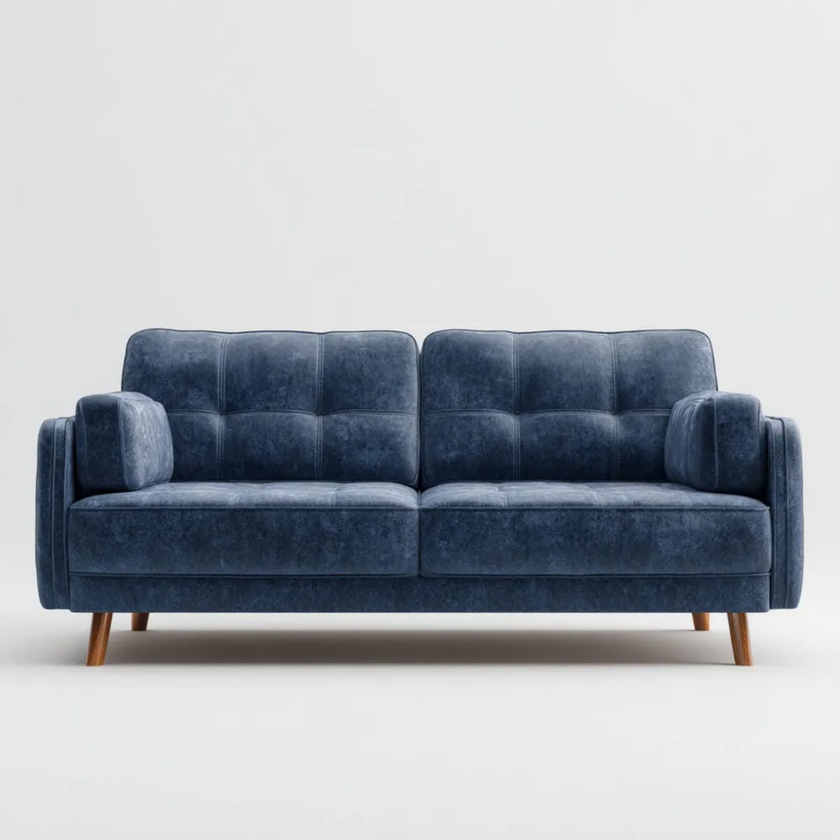 Sofa 3-osobowa granatowa z aksamitu poliestrowego 200 x 88 x 86 cm