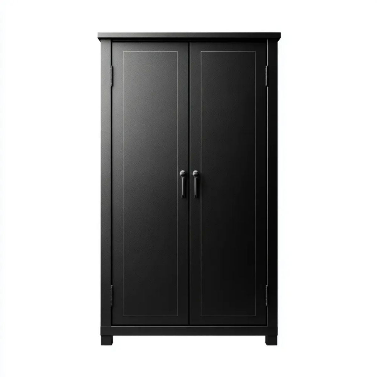 Czarna szafa dwudrzwiowa z płyty MDF 90 × 50 × 180 cm